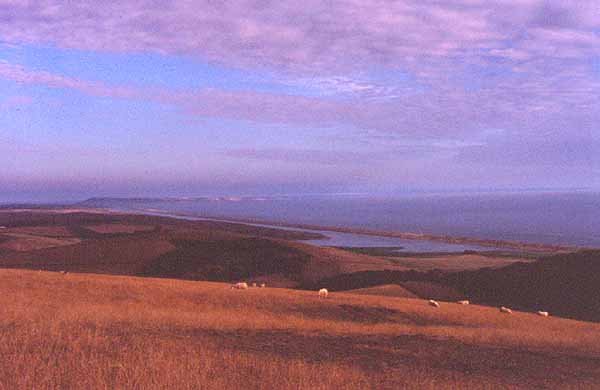 Abbotsbury - view from the coast road, west of the village, by Andrew Green