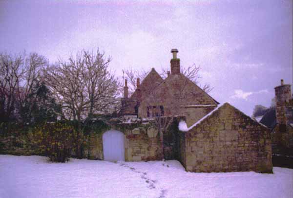 Abbotsbury in the snow - late evening (1), by Andrew Green