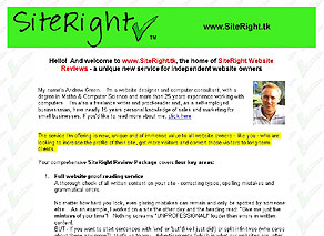 www.SiteRight.tk, one of the sites I've designed